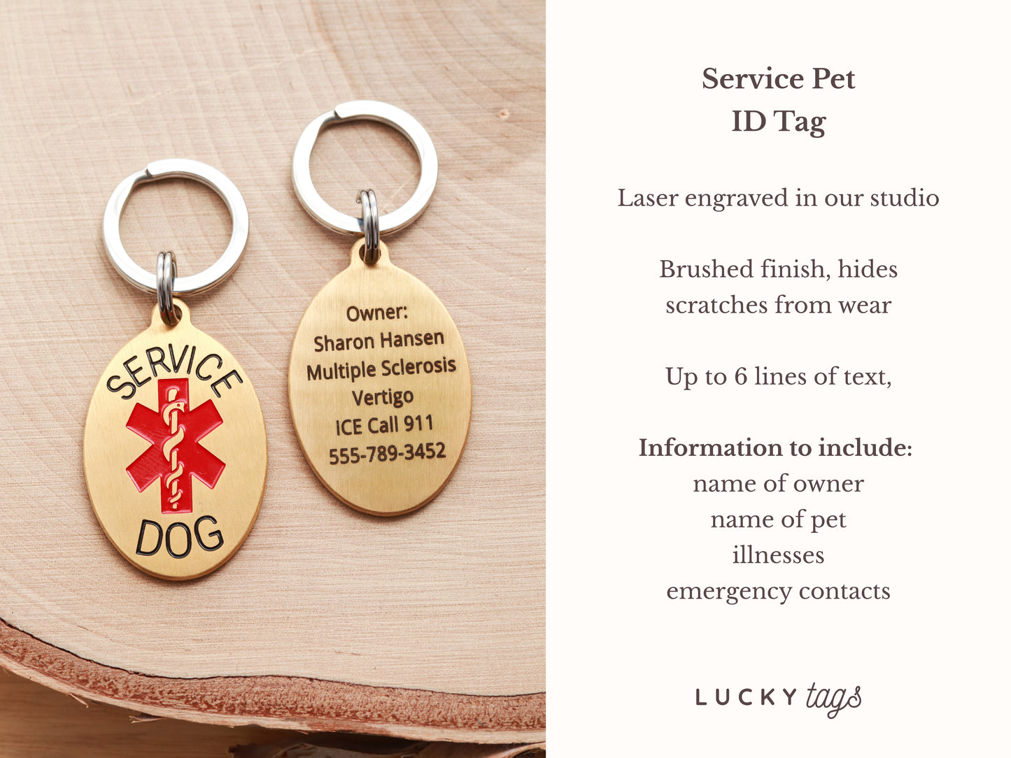 Service Dog ID Tag