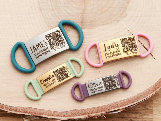 Silicone QR Code Pet ID Tag