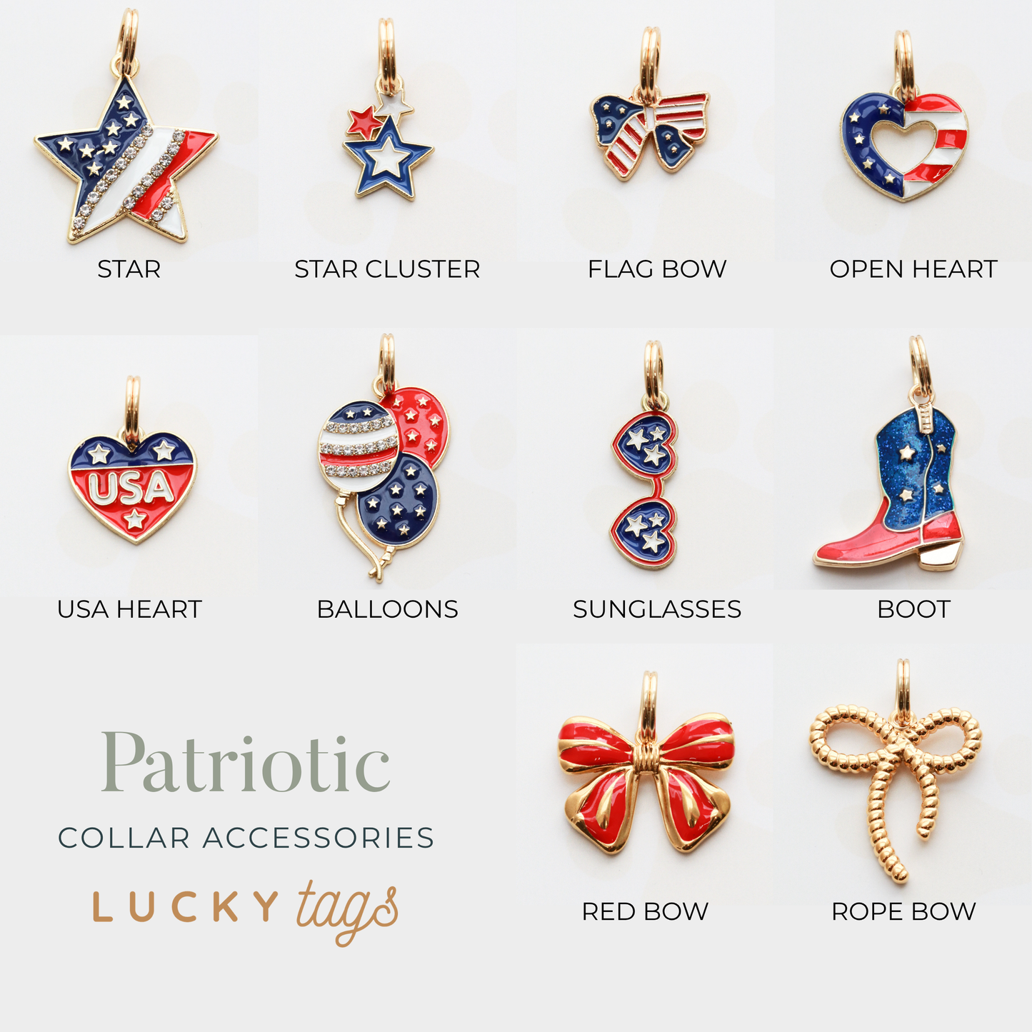 Patriotic Collar Charms