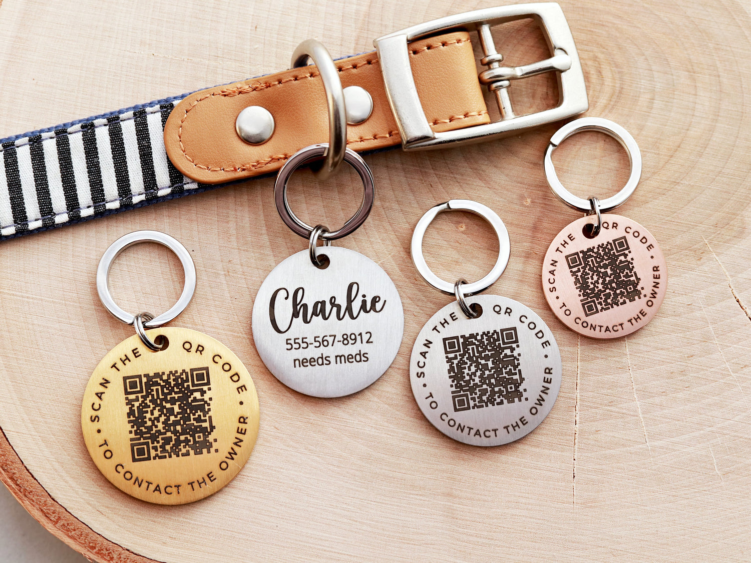 Lucky Tags, QR code tags, engraved tags, puppy tags, pet tags, dog tags, personalized tags, PingTags